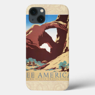Cowboy-Wüsten-Vintage-Western-Pferde iPhone 13 Hülle