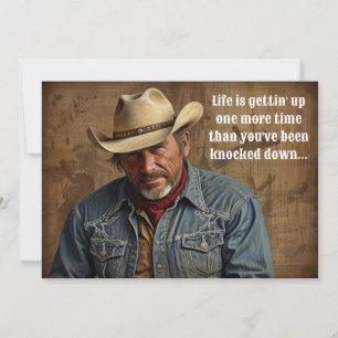 Cowboy Zitat Bauer Rancher Country Western Feiertagskarte