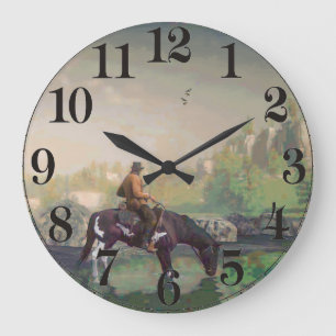 Cowboybild für die Acrylmauer Große Wanduhr