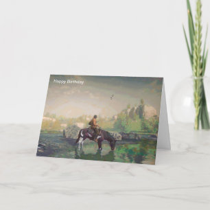 Cowboybild für Geburtstagsgrußkarte Karte
