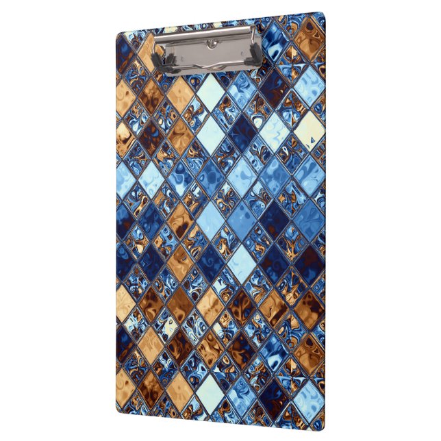 Cowboyblauer Bandana mit Klemmbrett (Links)