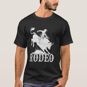 Cowboycore Retro Ochse Bulle Kuh Schädel Rodeo Wes T-Shirt