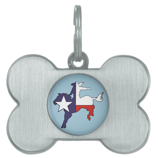 Cowboyflagge Texas-Kontur sträubende Pferde Tiermarke (Vorderseite)