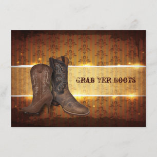 Cowboyhochzeit in Not geratener Western Ankündigung