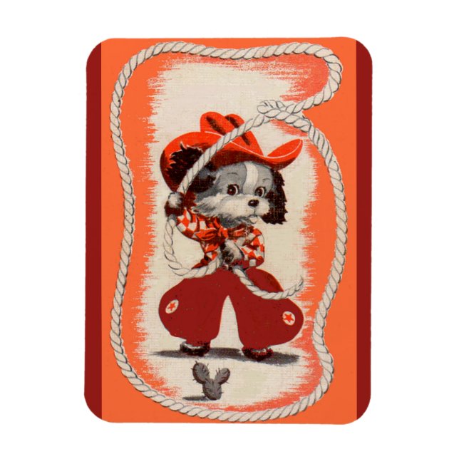 Cowboyhund Magnet (Vertikal)