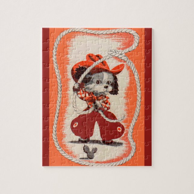 Cowboyhund Puzzle (Vertikal)