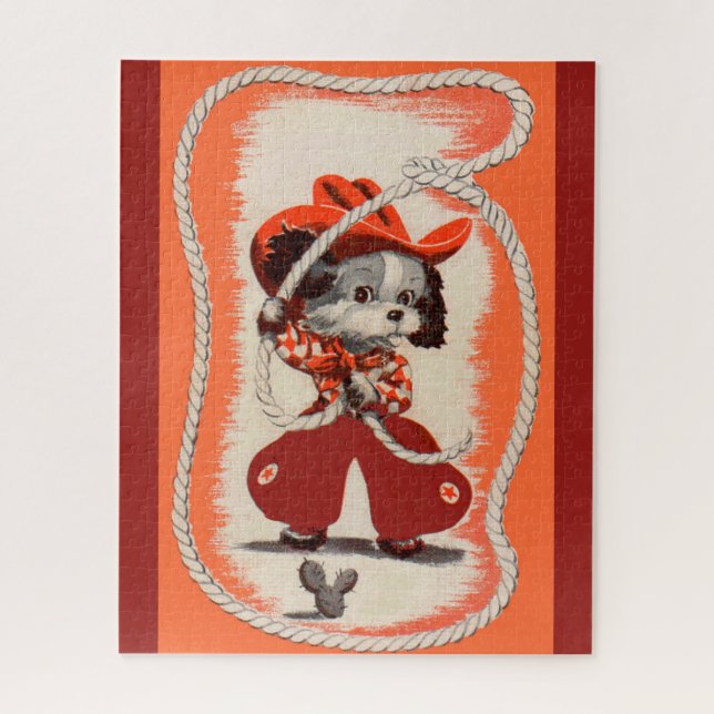 Cowboyhund Puzzle (Vertikal)