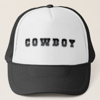 Cowboyhut - Fernlastfahrer-Art Schwarzweiss Truckerkappe