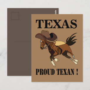 Cowboyhut Pferd Stolzer Texaner Texas Postkarte