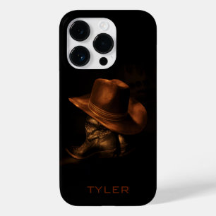 Cowboyhut und Lederschuhe maskuline Personalisieru Case-Mate iPhone 14 Pro Hülle