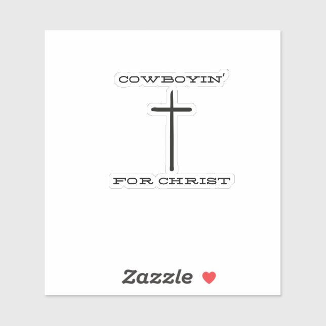 Cowboyin' for Christ Sticker (Blatt)