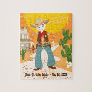 Cowboykindergeburtstags-Party Puzzle