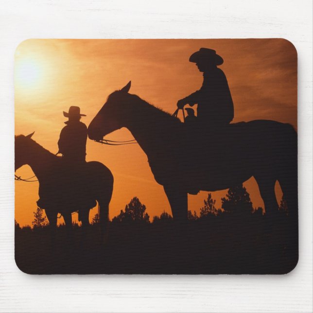 Cowboys auf Pferdemousepad Mousepad (Vorne)