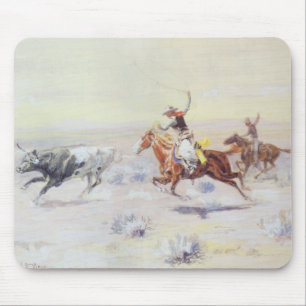 Cowboys aus dem Bar Dreieck von CM Russell Mousepad