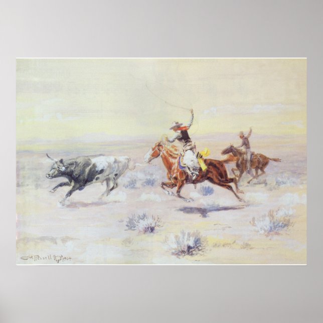 Cowboys aus dem Bar Dreieck von CM Russell Poster (Vorne)
