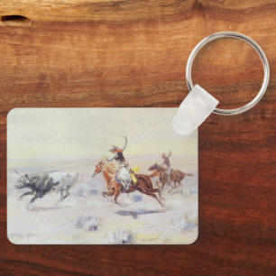 Cowboys aus dem Bar Triangle von CM Russell Schlüsselanhänger