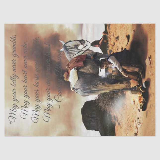 Cowboys Blessing Seidenpapier (Vorderseite)