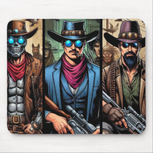 Cowboys Cyborg Comics Mousepad