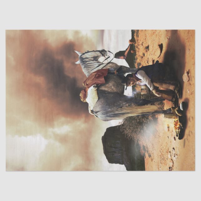 Cowboys-Erholung Seidenpapier (Vorderseite)