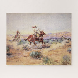 Cowboys fangen einen Wolf mit einem Rope Lasso Puzzle