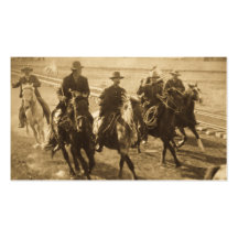 Cowboys folgen Teddy Roosevelts Zug 1903
