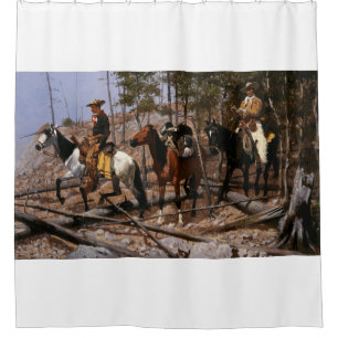 Cowboys Frederic Remington Duschvorhang
