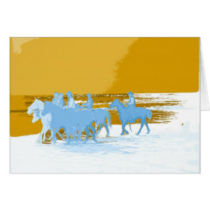 Cowboys galoppieren in das Leben