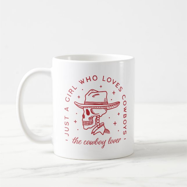 Cowboys lieben Cowgirl-Romantik Kaffeetasse (Links)