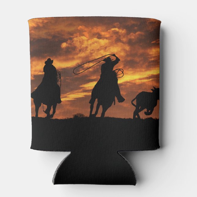 Cowboys Roping Steer Country Western Dosenkühler (Rückseite)