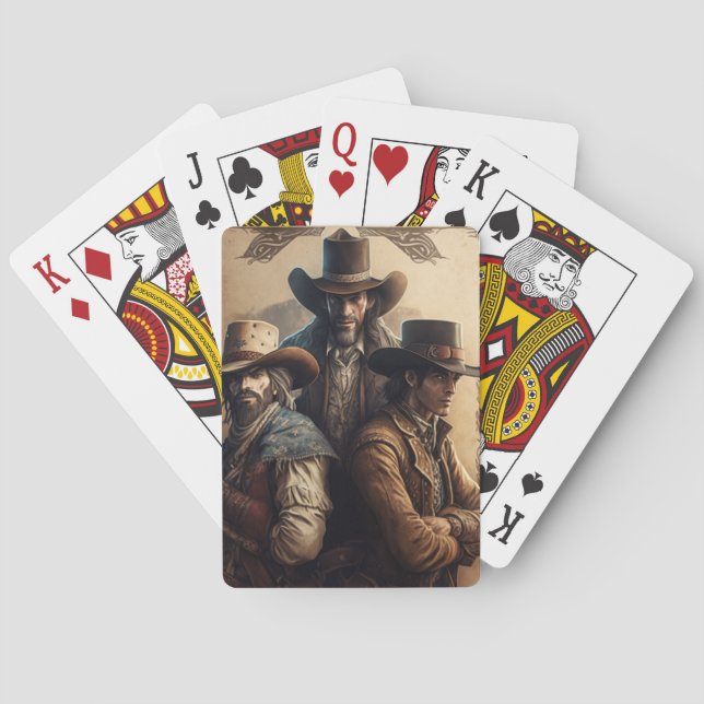 Cowboys spielen Karten Spielkarten (Rückseite)