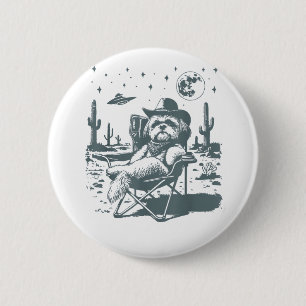 Cowboys UFO Western Button