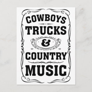 Cowboys und Country Music Postkarte