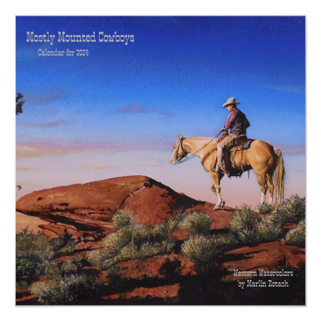 Cowboys und Pferde im Westen Poster (Vorderseite)