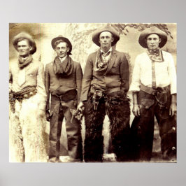 Cowboys Wild West Vintage Poster