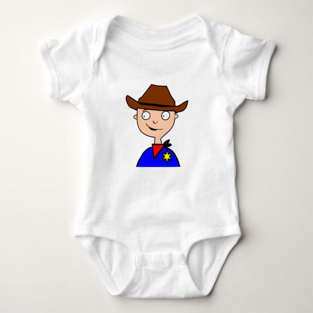 Cowboyschutzhülle-Schicht Baby Strampler (Vorderseite)