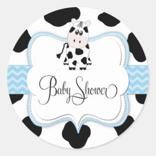 Cowboysticker in Blau Runder Aufkleber