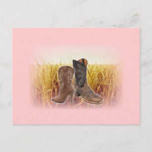 Cowboystiefel für den Western von Wheat Field Postkarte