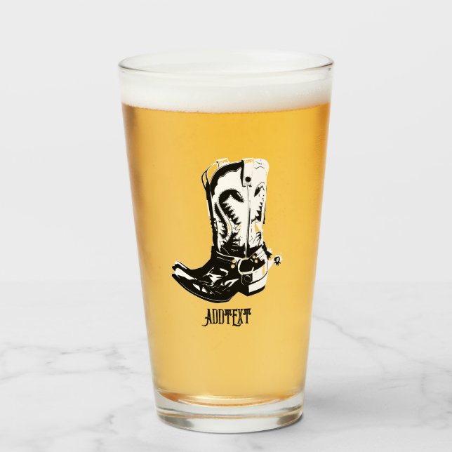 Cowboystiefel Glas (Vorne (Gefüllt))