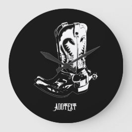 Cowboystiefel Große Wanduhr
