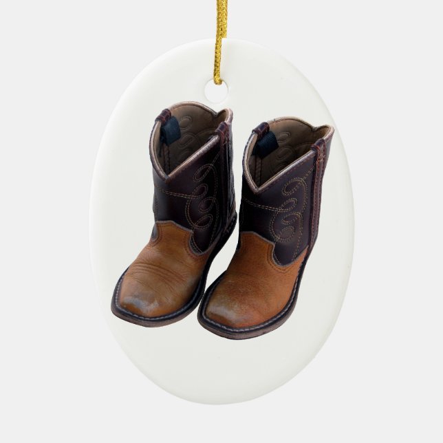 Cowboystiefel Keramikornament (Vorne)