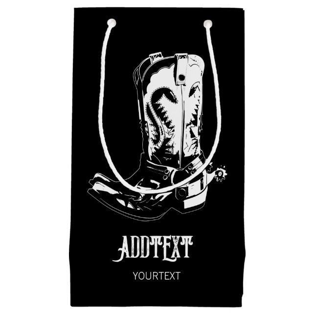 Cowboystiefel Kleine Geschenktüte (Vorderseite)