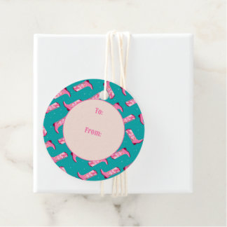 Cowboystiefel und Blume Geschenkanhänger