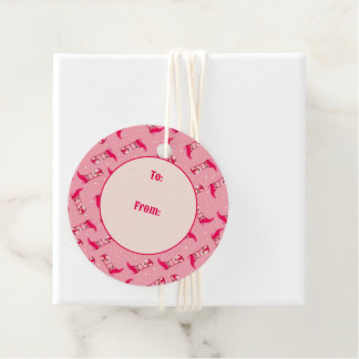 Cowboystiefel und Blume Geschenkanhänger