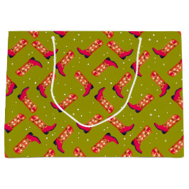 Cowboystiefel und Blume Große Geschenktüte