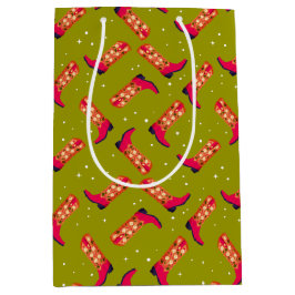 Cowboystiefel und Blume Mittlere Geschenktüte