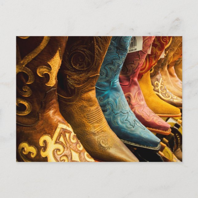 Cowboystiefel zum Verkauf, Arizona Postkarte (Vorderseite)