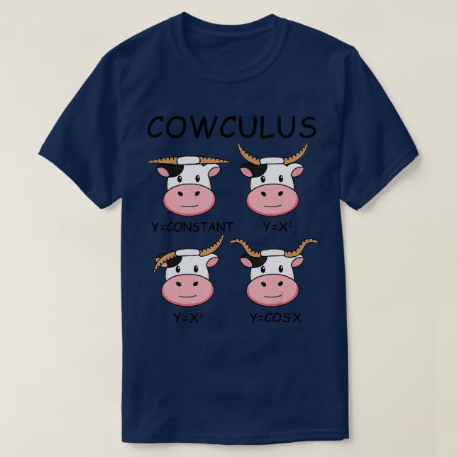 Cowculus Math Lovers Funny Cow Calculus Math Teach T-Shirt (Design vorne)