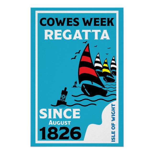 Cowes Isle of White Yacht Regatta Poster (Vorderseite)