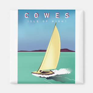 Cowes Isle of Wight Reiseplakatdruck. Magnet