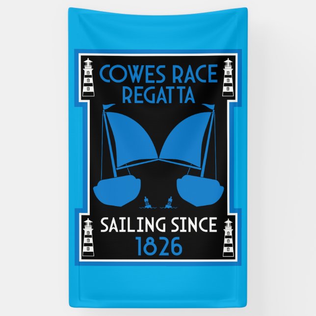 Cowes Isle of Wight Yacht Regatta Banner (Vertikal)